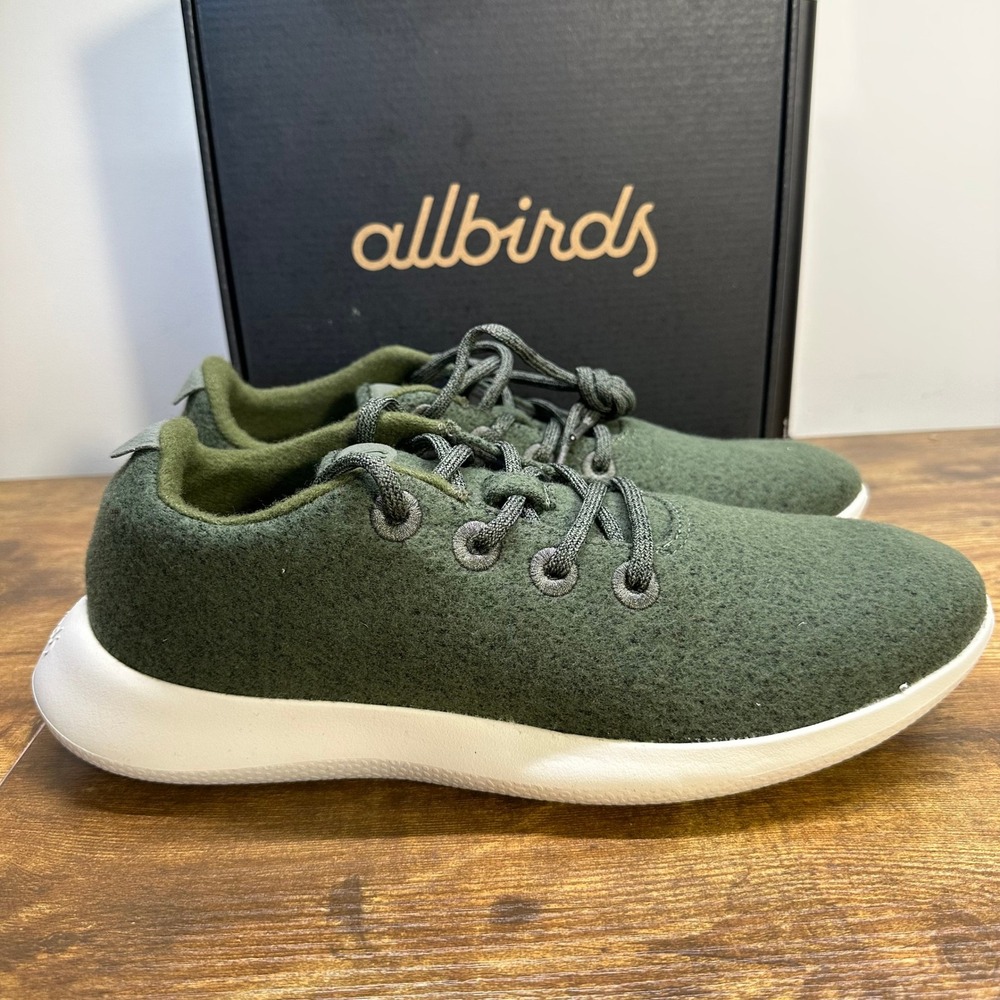 NEW Allbirds Mens Wool Runner Thunder Green Sneakers A10263M110 Size 11